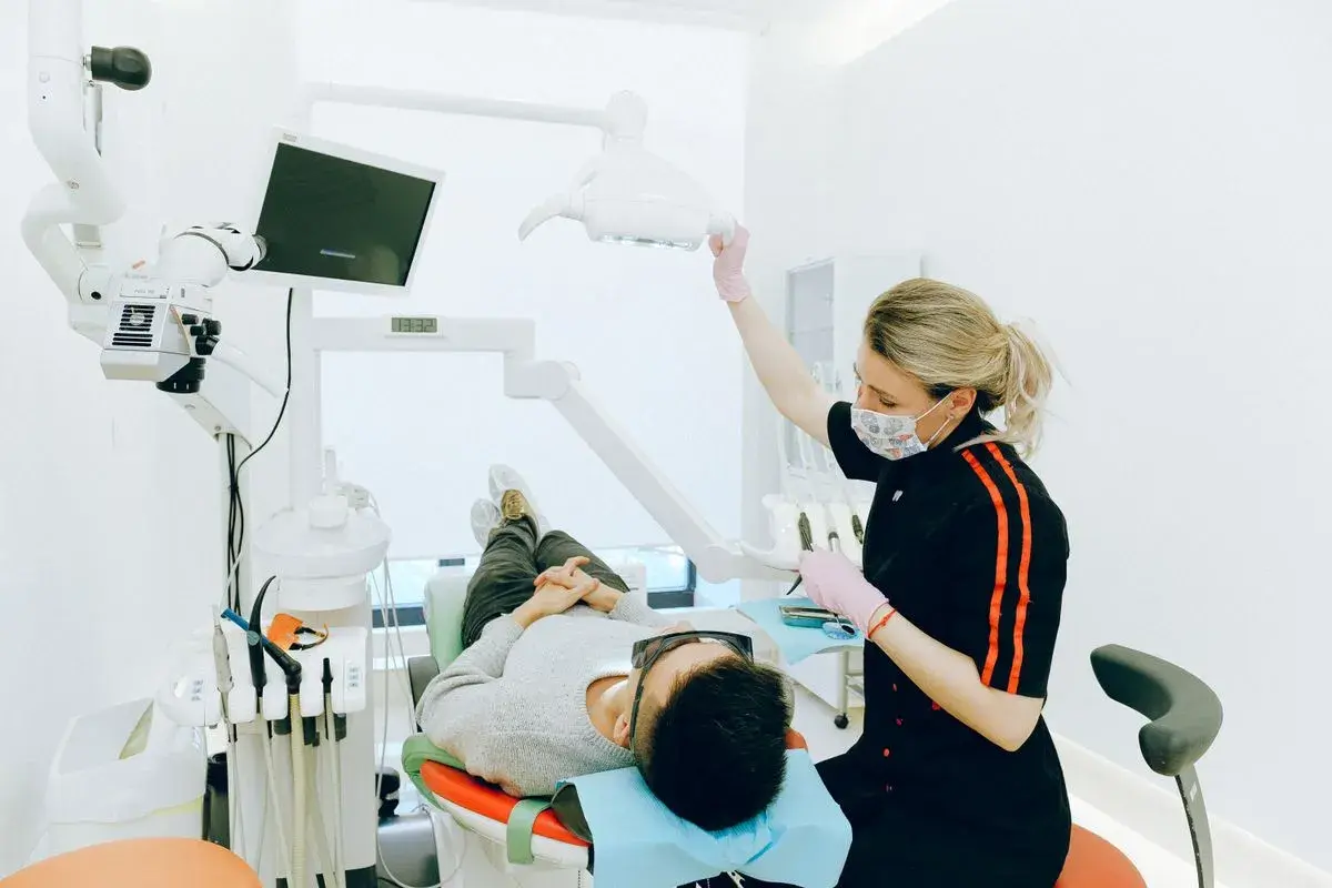 Professional teeth whitening treatment